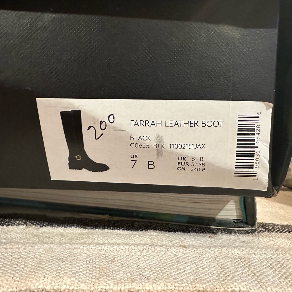 COACH FARRAH LEATHER BOOT - BLACK - 7